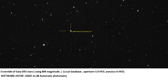 Chart - TU UMi, JD 2461110.23827