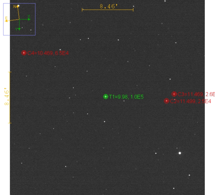 Chart - WASP-85 A, JD 2461112.38873