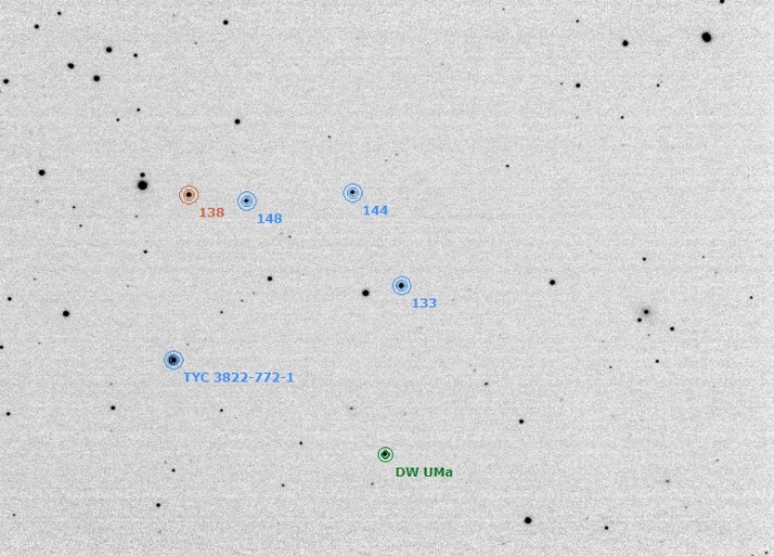 Chart - DW UMa, JD 2461113.25782