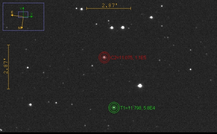 Chart - V1166 Cas, JD 2461136.23883