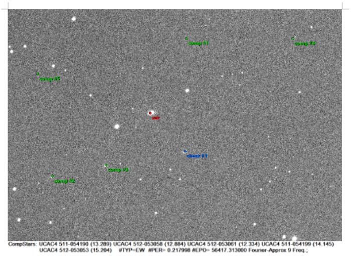 Chart - V0749 Vir, JD 2461162.36871