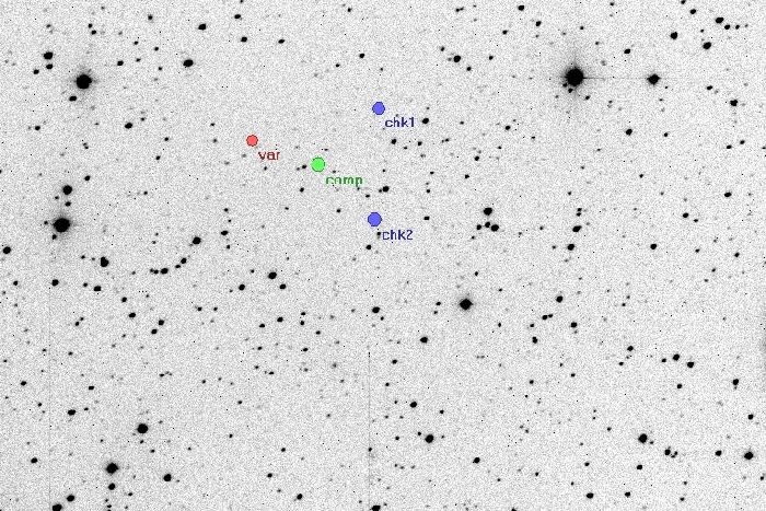 Chart - V1435 Her, JD 2454922.42163