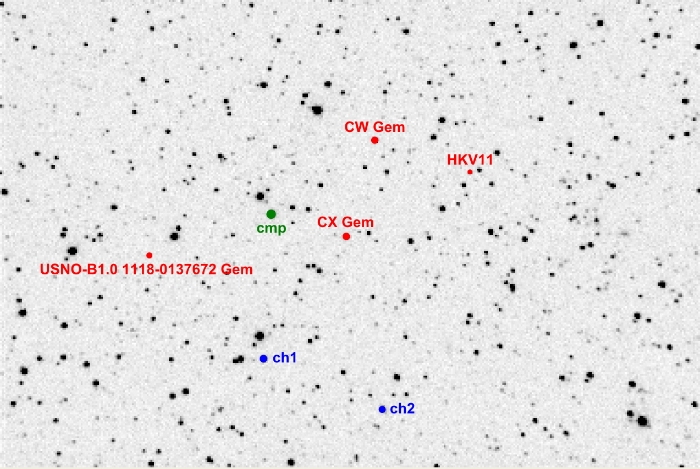Chart - CW Gem, JD 2456006.26215