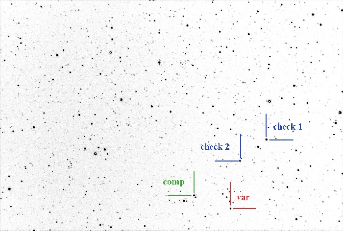 Chart - V2545 Cyg, JD 2460216.20987