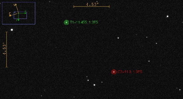 Chart - V0547 Dra, JD 2461251.28355