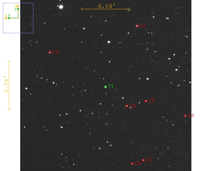 Chart - TrES-2, JD 2461255.75295