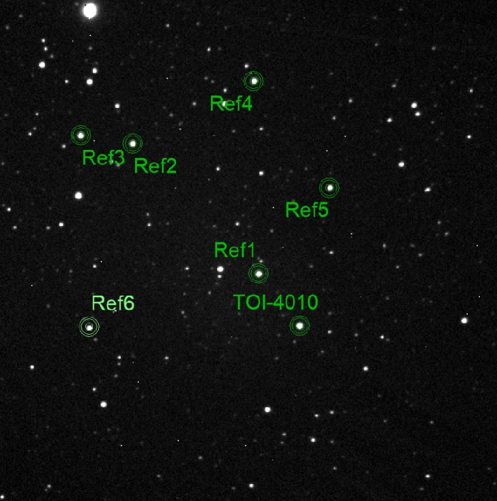 Chart - TOI-4010, JD 2461280.45414