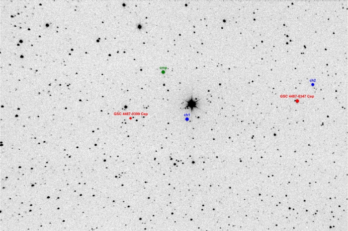 Chart - V0957 Cep, JD 2456136.33233