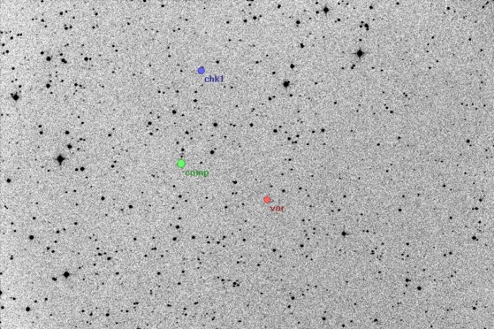 Chart - V0608 Cas, JD 2456155.52582