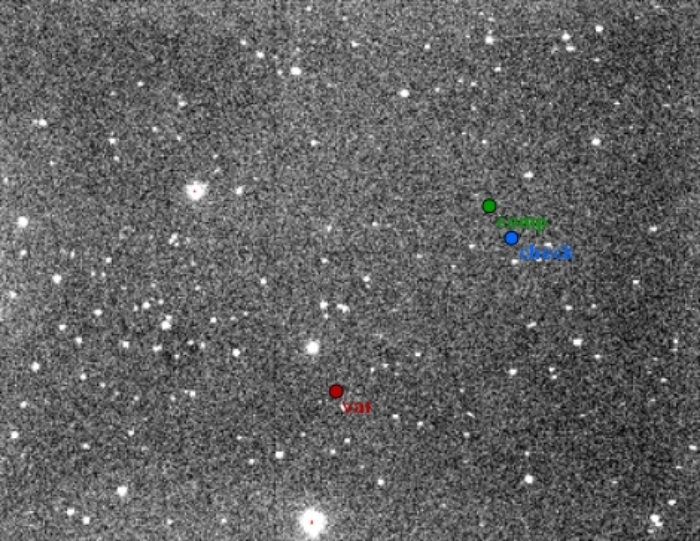 Chart - EQ Tau, JD 2456549.52833