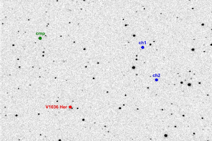 Chart - V1036 Her, JD 2456456.34157