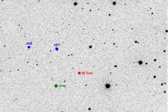 Chart - IU Cnc, JD 2456643.57134
