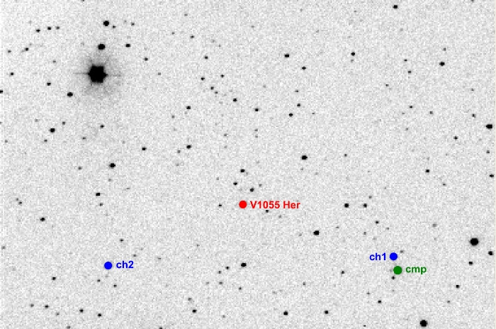 Chart - V1055 Her, JD 2456816.33710