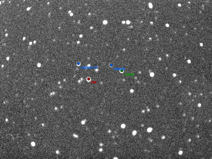 Chart - BS Dra, JD 2457134.28556