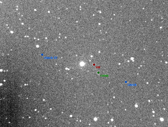 Chart - V0341 Dra, JD 2457138.28520
