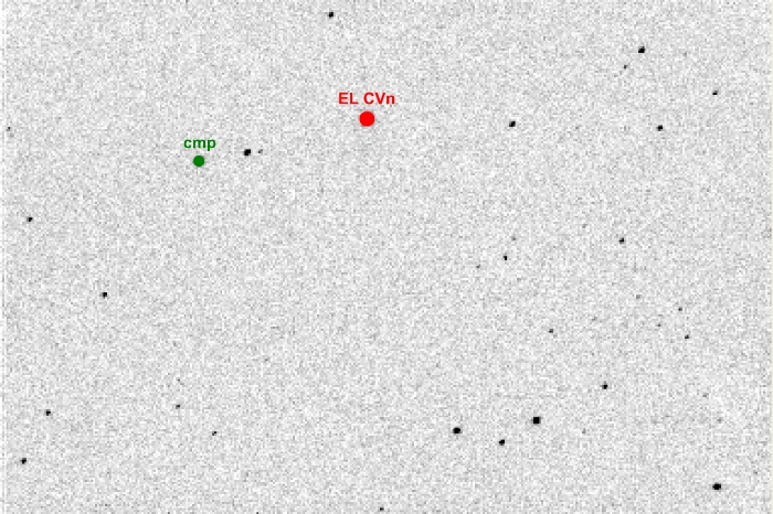 Chart - EL CVn, JD 2457135.30761
