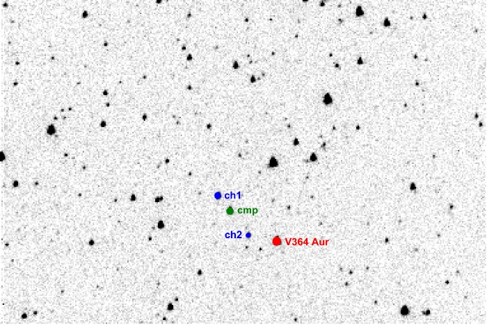 Chart - V0364 Aur, JD 2453638.59966