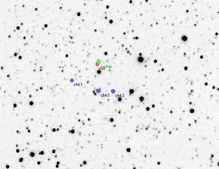 Chart - EQ Tau, JD 2454803.32026