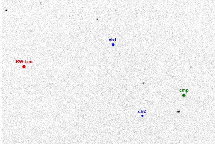 Chart - RW Leo, JD 2454207.28668