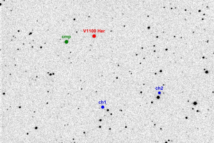 Chart - V1100 Her, JD 2457608.42001