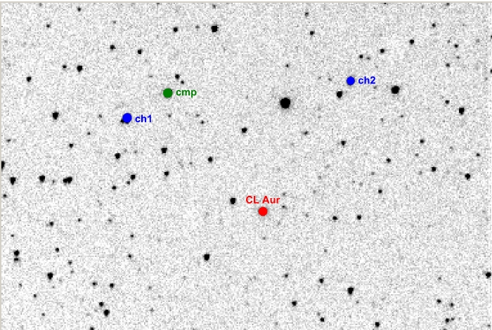 Chart - CL Aur, JD 2454834.49416