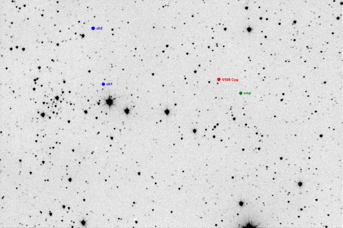Chart - V0508 Cyg, JD 2457627.29869