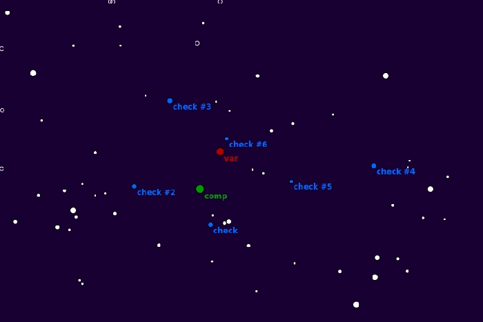 Chart - EQ Tau, JD 2457784.35746