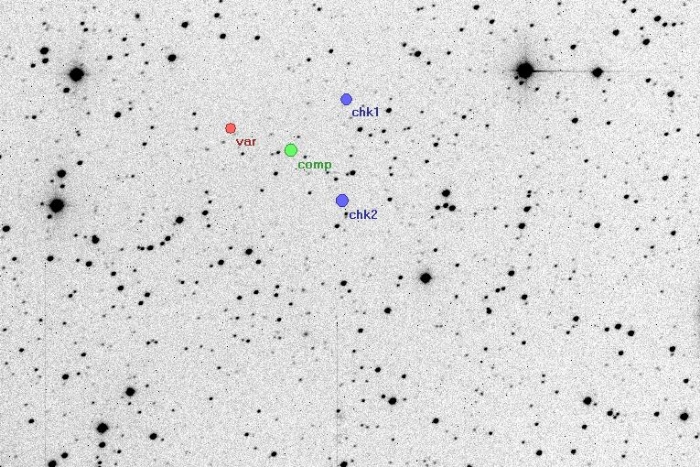 Chart - V1435 Her, JD 2454922.42163