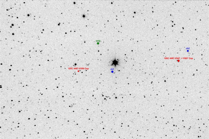 Chart - V0957 Cep, JD 2458042.25614