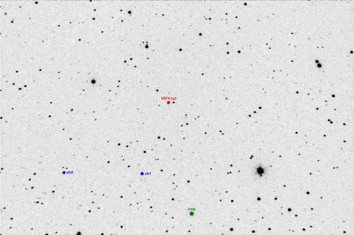 Chart - V0574 Lyr, JD 2458304.36197