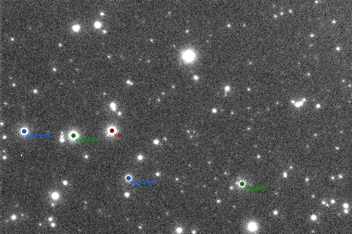 Chart - V0534 Aur, JD 2458171.32608