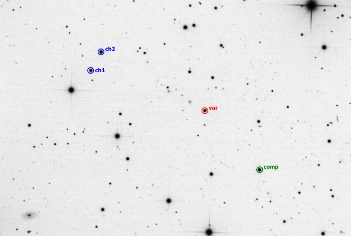 Chart - V0342 UMa, JD 2458956.31150