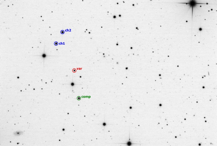 Chart - V0343 UMa, JD 2458956.31150