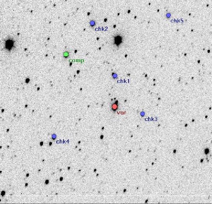 Chart - V0651 Cas, JD 2455093.51829