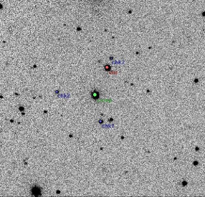 Chart - EQ Tau, JD 2455186.31835