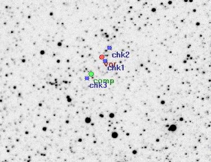 Chart - V0781 Tau, JD 2455213.44519