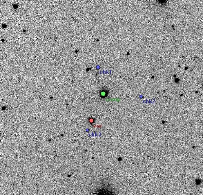 Chart - EQ Tau, JD 2455219.23485