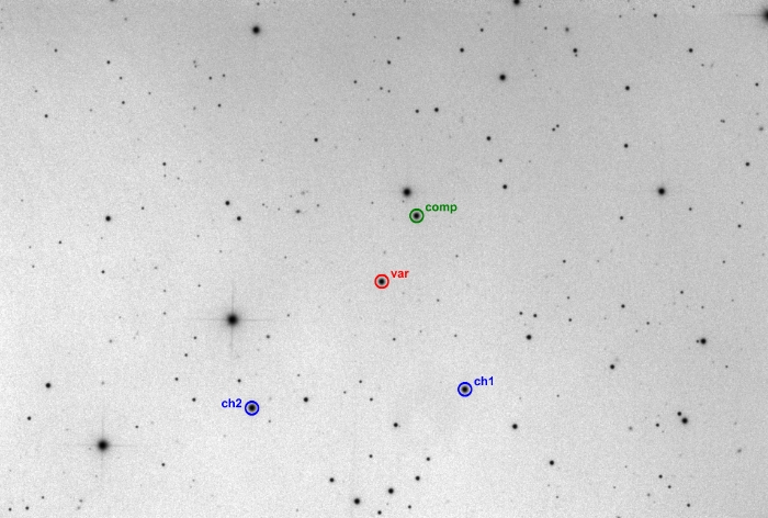 Chart - PZ UMa, JD 2459981.37921