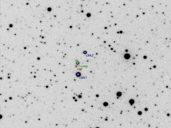 Chart - EQ Tau, JD 2455453.42257