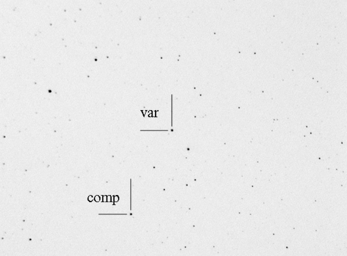 Chart - DM Del, JD 2453985.26934