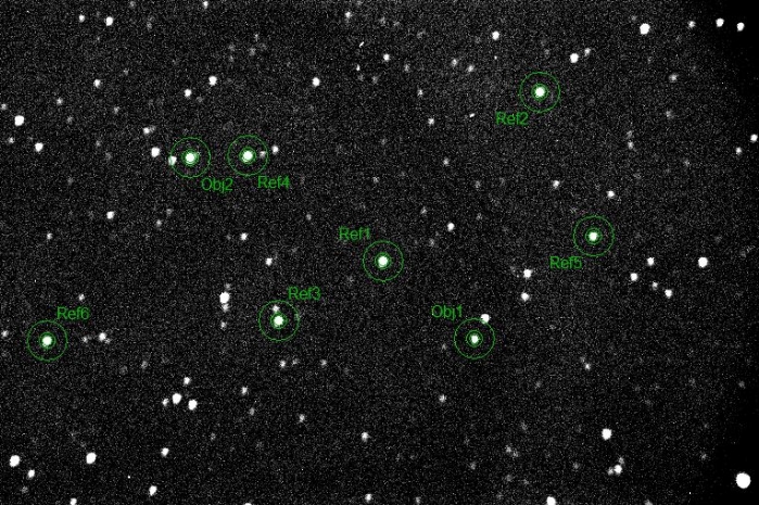 Chart - HY Lyr, JD 2455825.32641