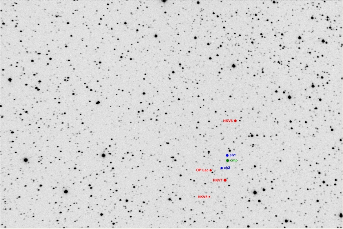 Chart - V0496 Lac, JD 2455833.23968
