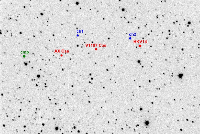 Chart - V1107 Cas, JD 2456597.19833