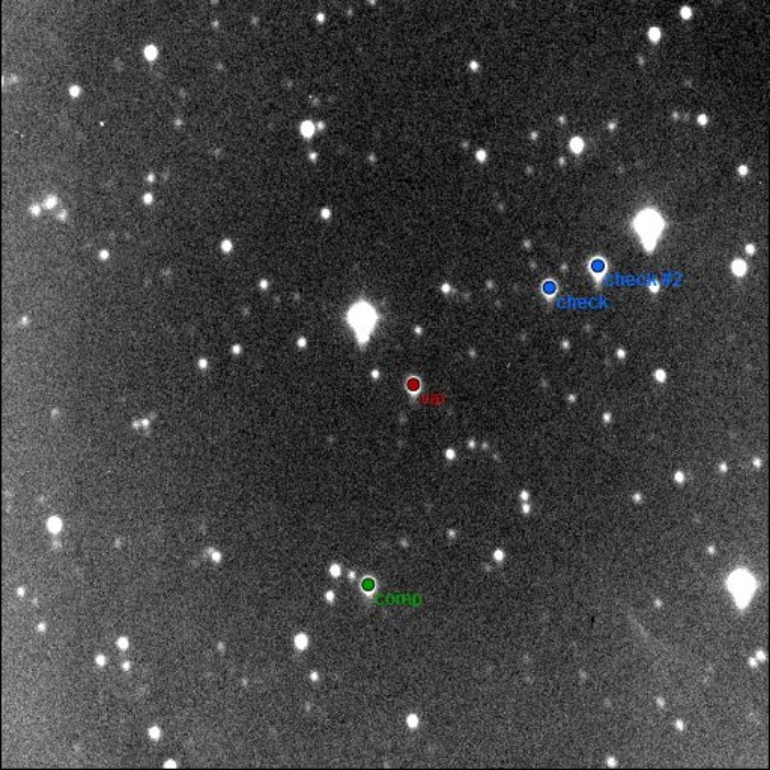 Chart - EI CMi, JD 2456968.55458