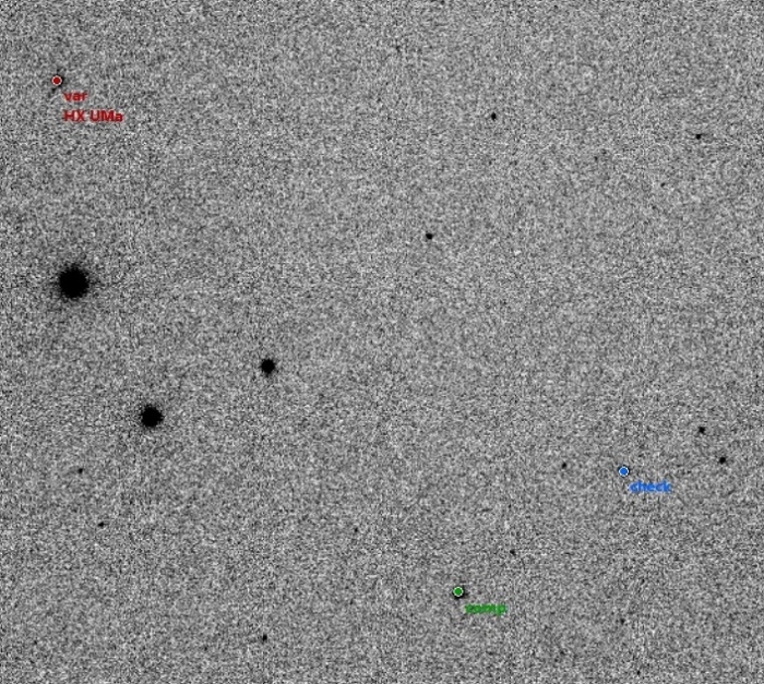 Chart - HX UMa, JD 2457176.37480