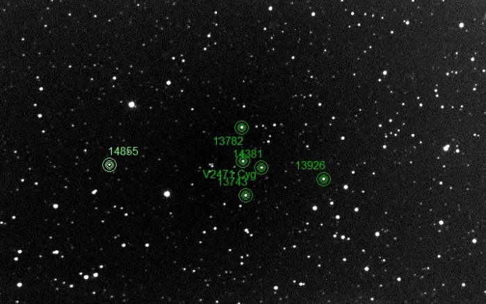 Chart - V2471 Cyg, JD 2457321.39193