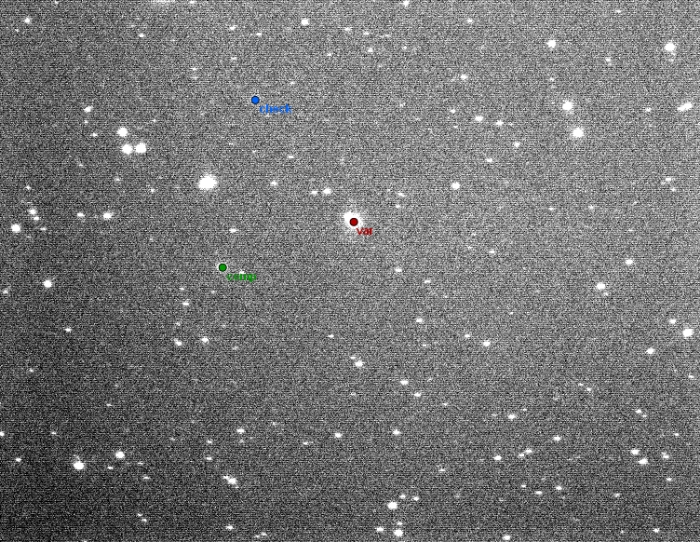 Chart - SZ Her, JD 2457466.58513