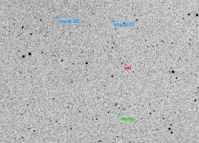 Chart - V0381 Cas, JD 2457705.40425