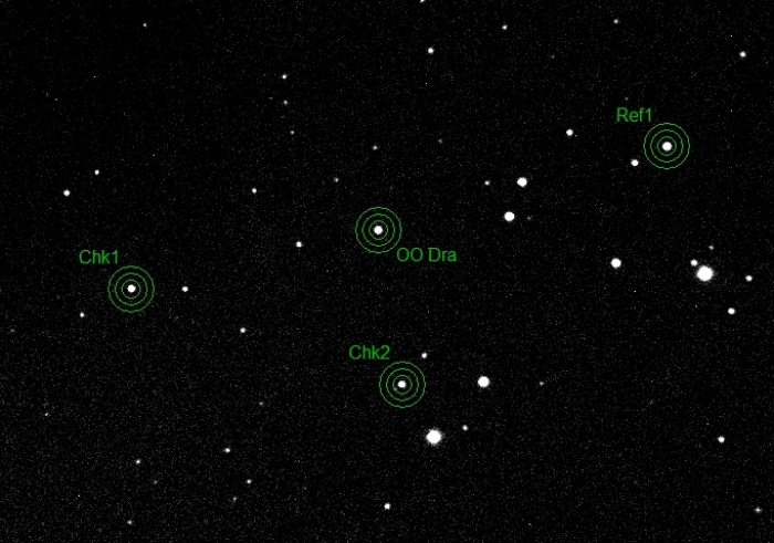 Chart - OO Dra, JD 2457823.54269
