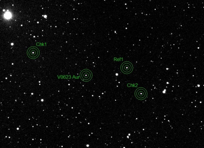 Chart - V0623 Aur, JD 2457826.28396